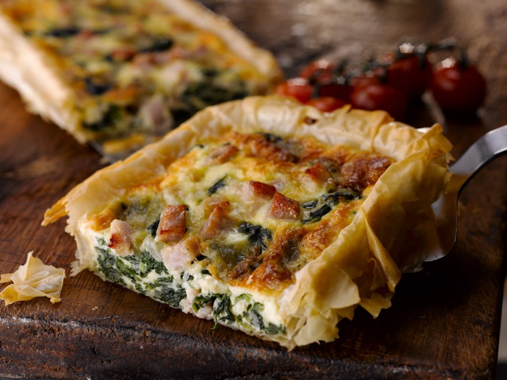 Bacon, Spinach & Blue Cheese Tart; bord bia recipe