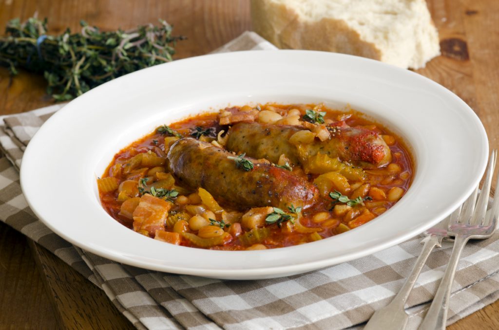 BBQ Sausage Casserole; kids dinner; pork recipe; mains