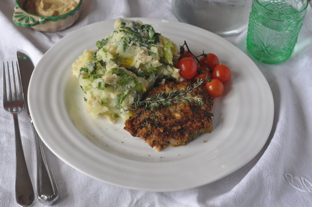 Herb Crusted Pork chops with Colcannon; pork chop recipe; Lilly Higgins