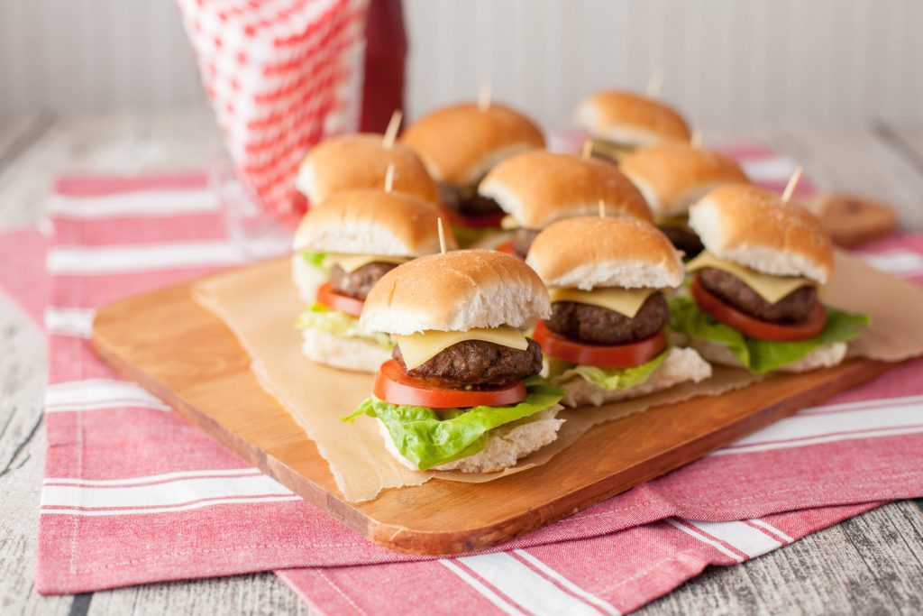 mini beef sliders perfect for kids birthday parties