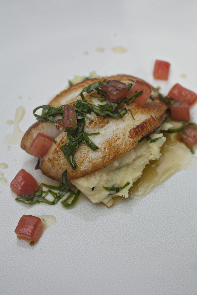john dory &basil mash