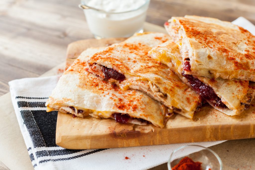 Fire & Smoke Turkey Cranberry Quesadilla, Denny, Christmas recipe, turkey, i love cooking, i love cooking ireland