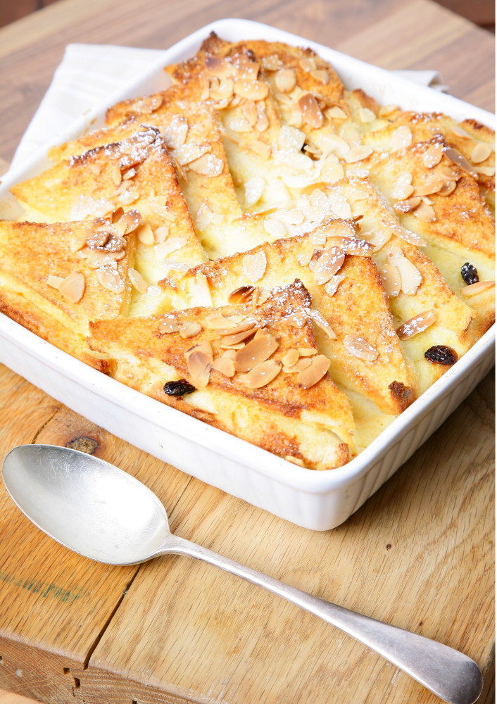 White Chocolate Bread and Butter Pudding; dessert recipe; dinner party dessert; edward hayden recipe; i love cooking