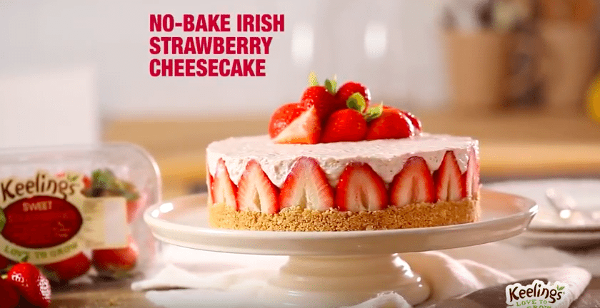 Keelings Irish Strawberry Cheesecake I Love Cooking www.ilovecooking.ie
